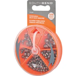 South Bend 125 Piece Removable Split Shot Sinkers Assortment Selector Pack