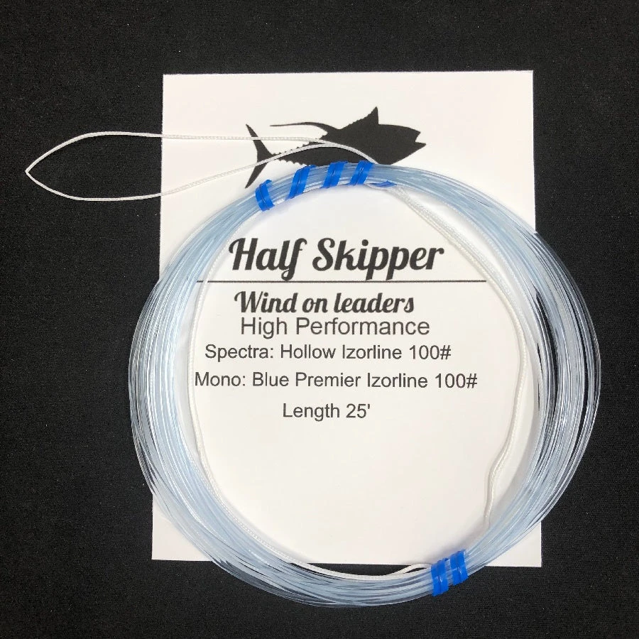 FISHING TACKLE Half Skipper Hollow Braid Wind On Leader 5 FISHING TACKLE Half Skipper Hollow Braid Wind On Leader