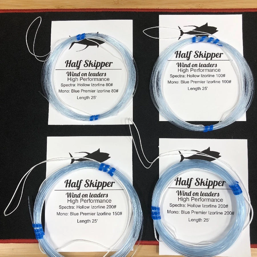 FISHING TACKLE Half Skipper Hollow Braid Wind On Leader 3 FISHING TACKLE Half Skipper Hollow Braid Wind On Leader