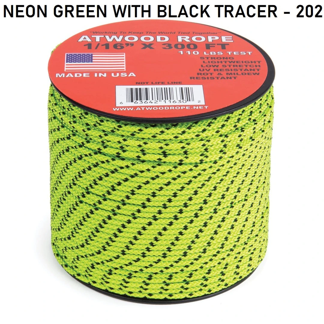 Atwood Rope COMMERCIAL FISHING Atwood 2 Color Patterned Rope 1/16" Butt Wrap Cord 4 Atwood Rope COMMERCIAL FISHING Atwood 2 Color Patterned Rope 1/16" Butt Wrap Cord