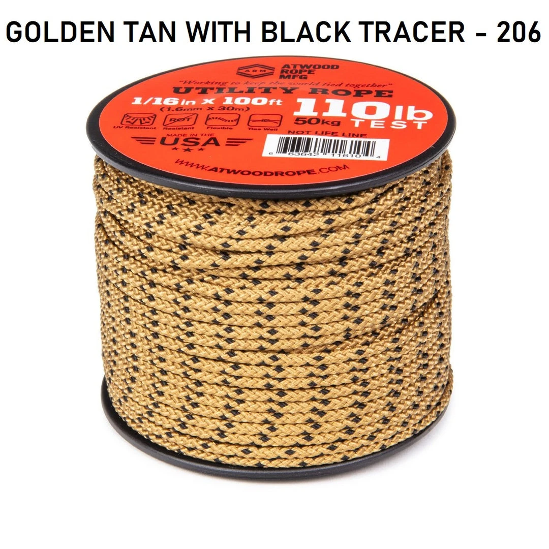 Atwood Rope COMMERCIAL FISHING Atwood 2 Color Patterned Rope 1/16" Butt Wrap Cord 8 Atwood Rope COMMERCIAL FISHING Atwood 2 Color Patterned Rope 1/16" Butt Wrap Cord