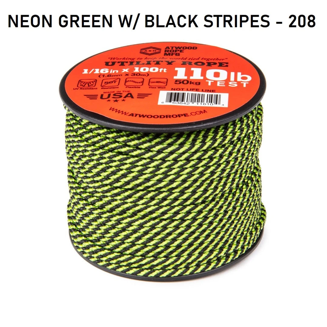 Atwood Rope COMMERCIAL FISHING Atwood 2 Color Patterned Rope 1/16" Butt Wrap Cord 10 Atwood Rope COMMERCIAL FISHING Atwood 2 Color Patterned Rope 1/16" Butt Wrap Cord