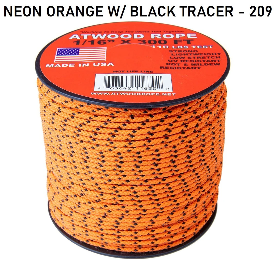 Atwood Rope COMMERCIAL FISHING Atwood 2 Color Patterned Rope 1/16" Butt Wrap Cord 11 Atwood Rope COMMERCIAL FISHING Atwood 2 Color Patterned Rope 1/16" Butt Wrap Cord