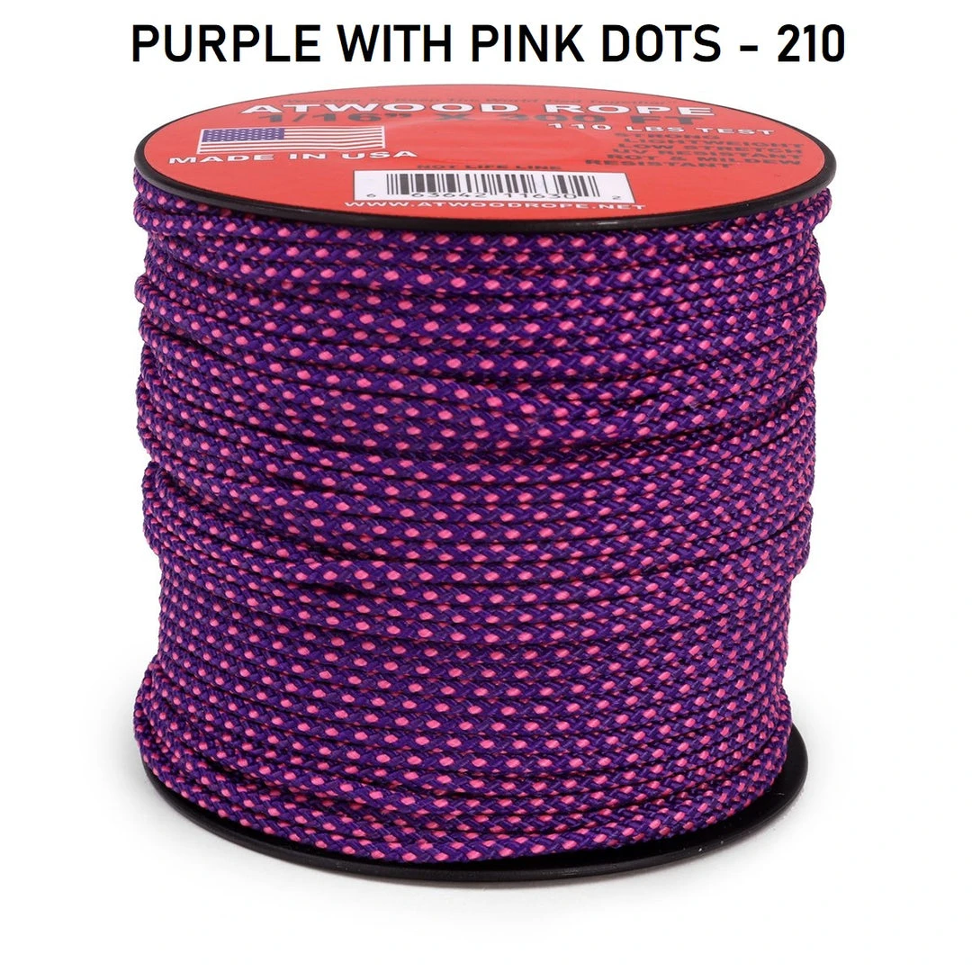 Atwood Rope COMMERCIAL FISHING Atwood 2 Color Patterned Rope 1/16" Butt Wrap Cord 12 Atwood Rope COMMERCIAL FISHING Atwood 2 Color Patterned Rope 1/16" Butt Wrap Cord