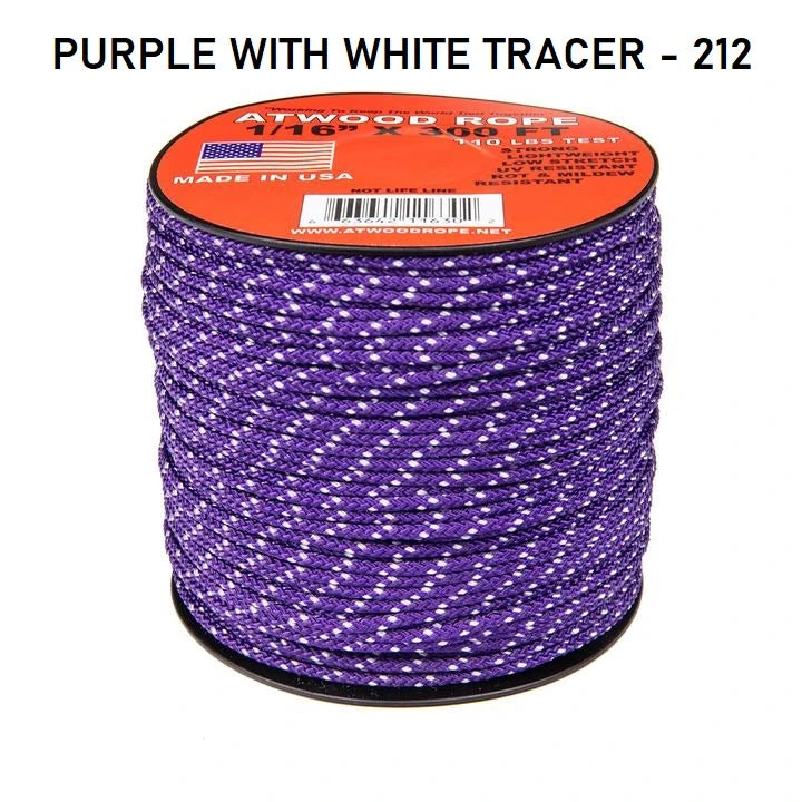 Atwood Rope COMMERCIAL FISHING Atwood 2 Color Patterned Rope 1/16" Butt Wrap Cord 14 Atwood Rope COMMERCIAL FISHING Atwood 2 Color Patterned Rope 1/16" Butt Wrap Cord