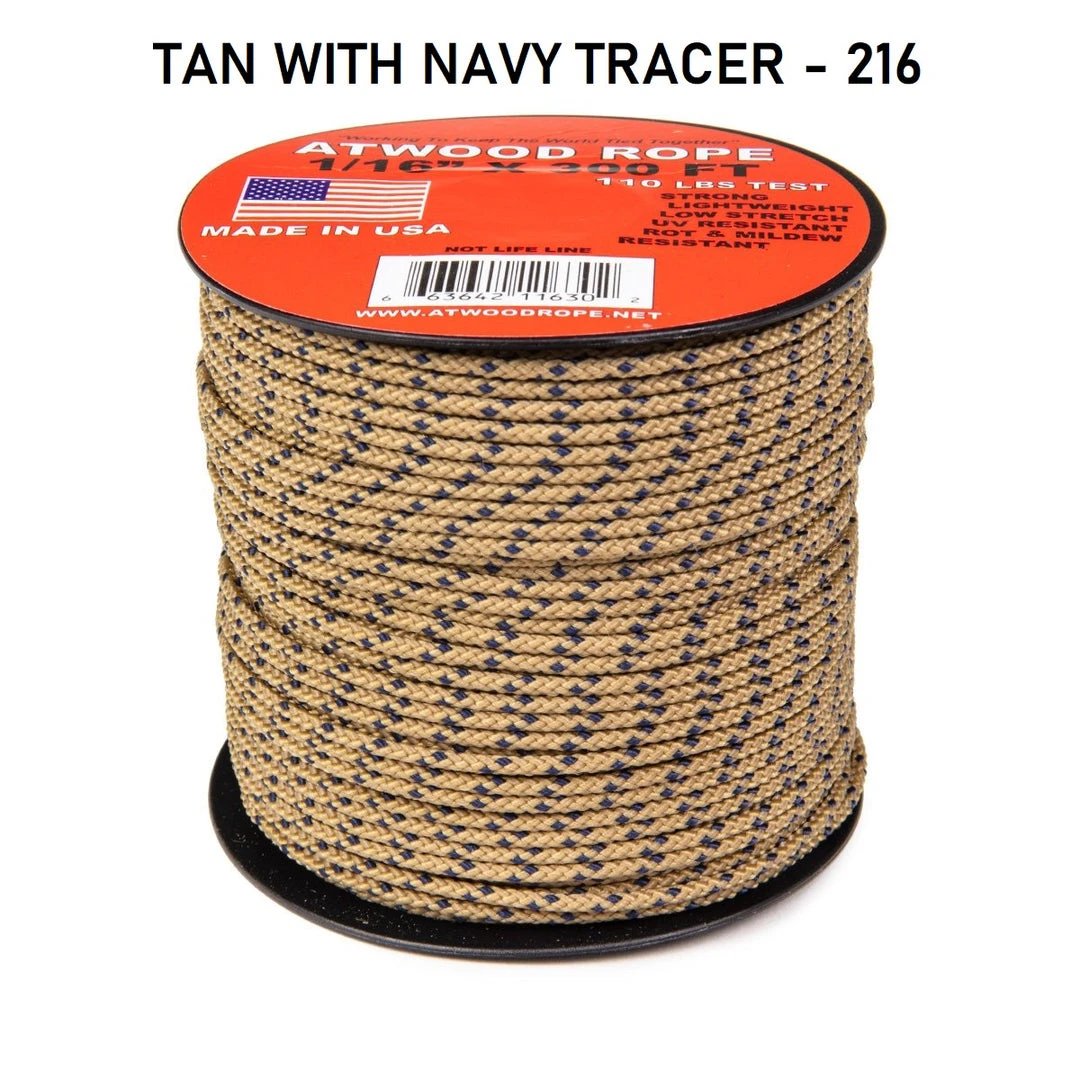 Atwood Rope COMMERCIAL FISHING Atwood 2 Color Patterned Rope 1/16" Butt Wrap Cord 19 Atwood Rope COMMERCIAL FISHING Atwood 2 Color Patterned Rope 1/16" Butt Wrap Cord