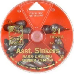 South Bend 21 Piece Rubber Center And Bass Casting Sinker Selector Pack FISHING TACKLE
