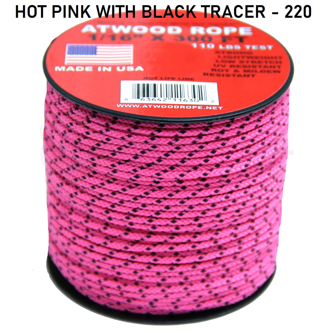 Atwood Rope COMMERCIAL FISHING Atwood 2 Color Patterned Rope 1/16" Butt Wrap Cord 20 Atwood Rope COMMERCIAL FISHING Atwood 2 Color Patterned Rope 1/16" Butt Wrap Cord