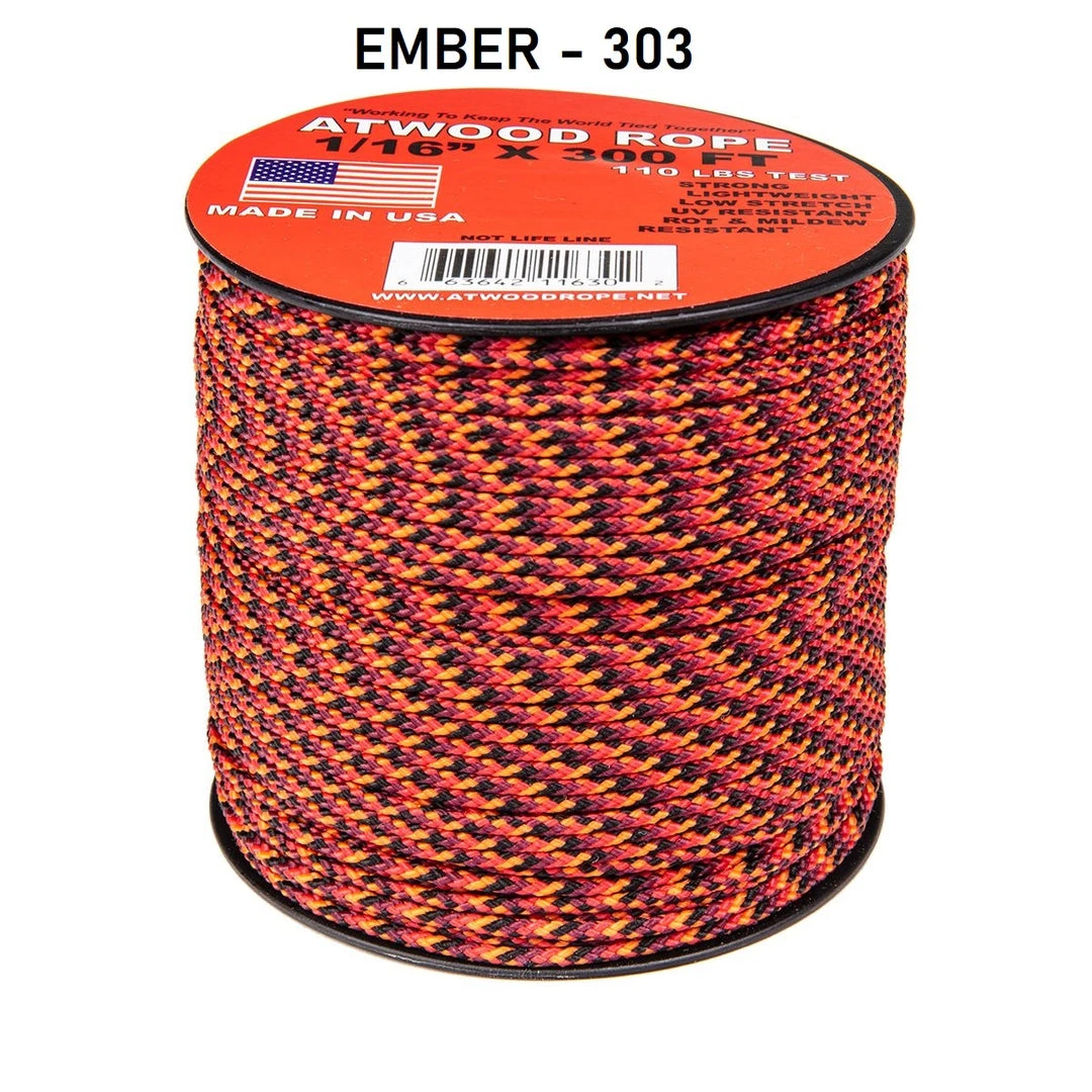 Atwood Rope Atwood 3 And 4 Color Patterned Rope 1/16" Butt Wrap Cord COMMERCIAL FISHING 5 Atwood Rope Atwood 3 And 4 Color Patterned Rope 1/16" Butt Wrap Cord COMMERCIAL FISHING