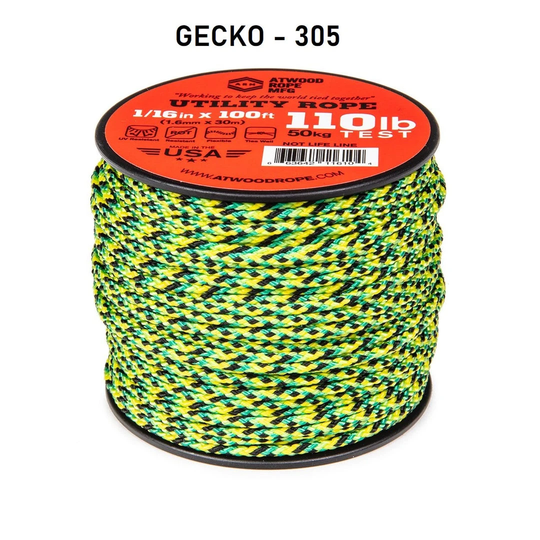 Atwood Rope Atwood 3 And 4 Color Patterned Rope 1/16" Butt Wrap Cord COMMERCIAL FISHING 8 Atwood Rope Atwood 3 And 4 Color Patterned Rope 1/16" Butt Wrap Cord COMMERCIAL FISHING