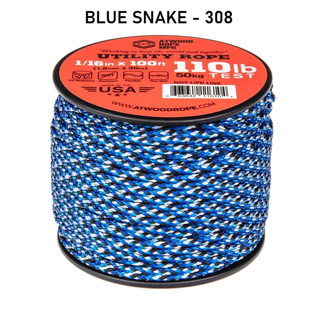 Atwood Rope Atwood 3 And 4 Color Patterned Rope 1/16" Butt Wrap Cord COMMERCIAL FISHING 11 Atwood Rope Atwood 3 And 4 Color Patterned Rope 1/16" Butt Wrap Cord COMMERCIAL FISHING