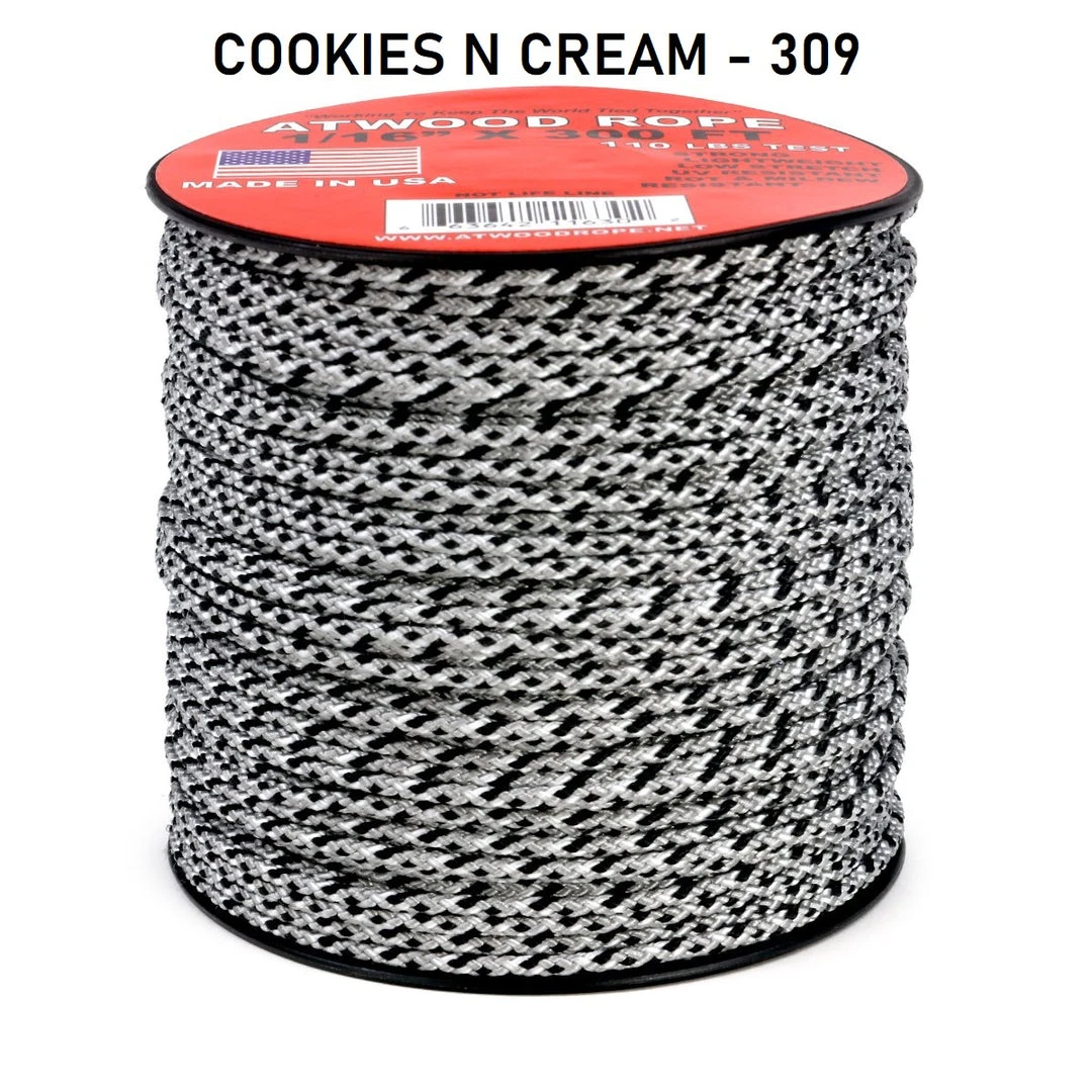 Atwood Rope Atwood 3 And 4 Color Patterned Rope 1/16" Butt Wrap Cord COMMERCIAL FISHING 12 Atwood Rope Atwood 3 And 4 Color Patterned Rope 1/16" Butt Wrap Cord COMMERCIAL FISHING