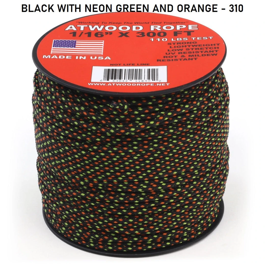 Atwood Rope Atwood 3 And 4 Color Patterned Rope 1/16" Butt Wrap Cord COMMERCIAL FISHING 13 Atwood Rope Atwood 3 And 4 Color Patterned Rope 1/16" Butt Wrap Cord COMMERCIAL FISHING