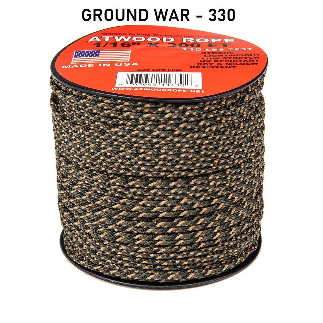 Atwood Rope Atwood 3 And 4 Color Patterned Rope 1/16" Butt Wrap Cord COMMERCIAL FISHING 15 Atwood Rope Atwood 3 And 4 Color Patterned Rope 1/16" Butt Wrap Cord COMMERCIAL FISHING