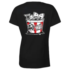Kill Fish Co. KILLFISH CO. Women's "Bucket" Logo Black V-Neck T-Shirt