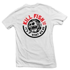 Kill Fish Co. FISHING AND OUTDOOR APPAREL KILLFISH CO. "Round" White T-Shirt