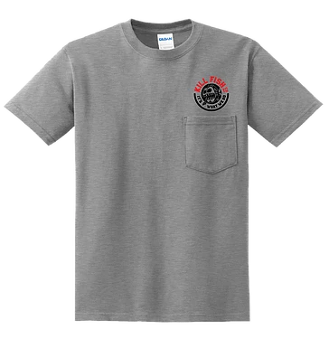 Kill Fish Co. KILLFISH CO. "Round" Heather Grey Pocket T-Shirt 4 Kill Fish Co. KILLFISH CO. "Round" Heather Grey Pocket T-Shirt
