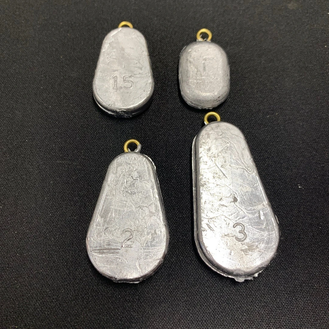 Lead Masters FISHING TACKLE Ringed No Roll Sinker 3 Lead Masters FISHING TACKLE Ringed No Roll Sinker