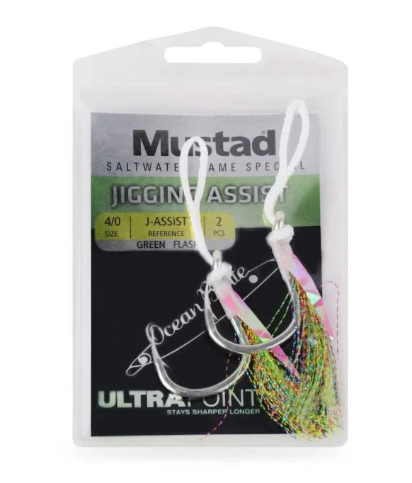 Mustad Heavy Duty Jigging Assist Rig FISHING TACKLE 4 Mustad Heavy Duty Jigging Assist Rig FISHING TACKLE