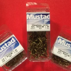 FISHING TACKLE Mustad 94151-BR O'Shaughnessy Live Bait Hook Beak Point